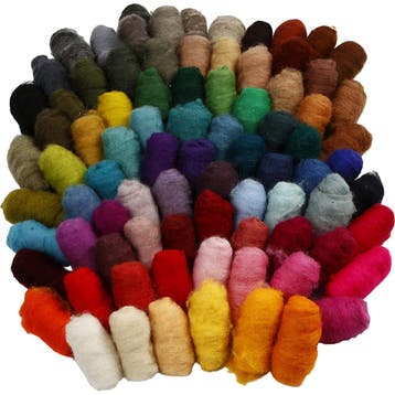 Gekaarde Wol, 86x10 gr/ 1 doos, Nieuw