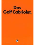 1980 VOLKSWAGEN GOLF CABRIOLET BROCHURE DUITS, Nieuw, Volkswagen, Author