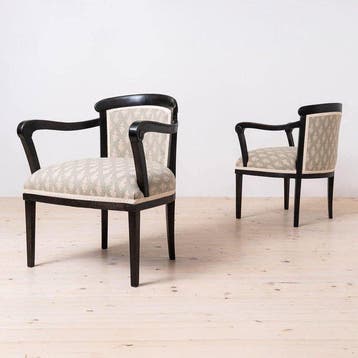 Fauteuil (2) - Eik - Art Deco-fauteuils, Antiek en Kunst