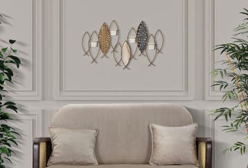 VIS MUUR KANDELAAR CM 66X9X40,5, Ophalen of Verzenden, Nieuw