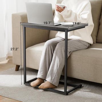 Laptoptafel - Bijzettafel - 50x30x69 cm - Grijs - Pipishell, Verzenden, Zo goed als nieuw