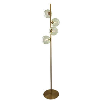 Design vloerlamp groen, Remo, met schakelaar, Huis en Inrichting, Lampen | Vloerlampen, Design, Nieuw, Ophalen of Verzenden, Glas