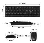 Draadloos Toetsenbord en Muis Set QWERTY 2.4GHz Plug Play, Computers en Software, Verzenden, Nieuw