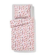 HEMA Dekbedovertrek 140x200/220cm zacht katoen bloemen, Verzenden, Nieuw, Roze