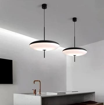 Nordic LED Hanglamp – Vliegende Schotel Zwart / Wit Design, Verzenden, Nieuw