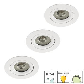 Set van 3 LED downlighters | Inbouw | 5 watt dimbaar | Dim, Verzenden, Nieuw, Overige fittingen
