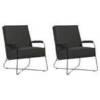 Set van 2 Leren fauteuils Hope - Toledo Antracite, Huis en Inrichting, Fauteuils, Nieuw, Ophalen of Verzenden, 50 tot 75 cm, Leer