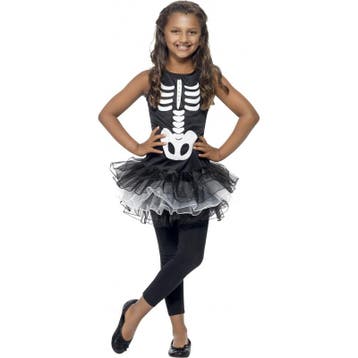 Skelet jurk met tutu voor meisjes - Halloween kleding overig, Ophalen of Verzenden, Nieuw