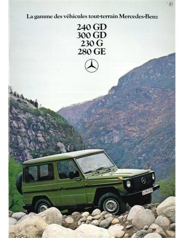 1981 MERCEDES BENZ G KLASSE BROCHURE FRANS, Nieuw, Author