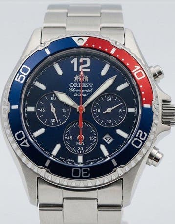 Orient - Solar Chronograph Diver Pepsi` in Japan Domestic, Nieuw