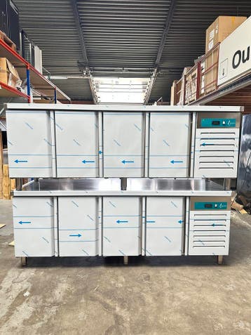 Vrieswerkbank TopCold 4 deuren RVS 225 cm nieuw, Nieuw in verpakking