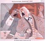 Spotprent Brulwedstrijd tussen twee nationalistische groe..., Verzenden