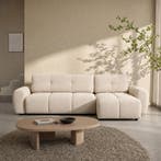 *WOONWINKEL* Beige Slaapbank Met Chaise Longue, Verzenden, Nieuw