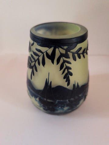 Vaas - Glas - Vaas patte de verre gesigneerd