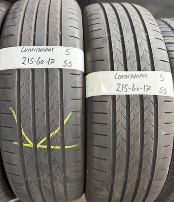 2x 215-60-17 Continental Zomer 2x 5mm €55 Per Band 215 60 17, Ophalen, 17 inch, Band(en), Personenwagen