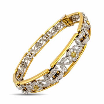 Armband - 18 karaat Witgoud, Simon G. 18K Geel- en Witgoud, Nieuw