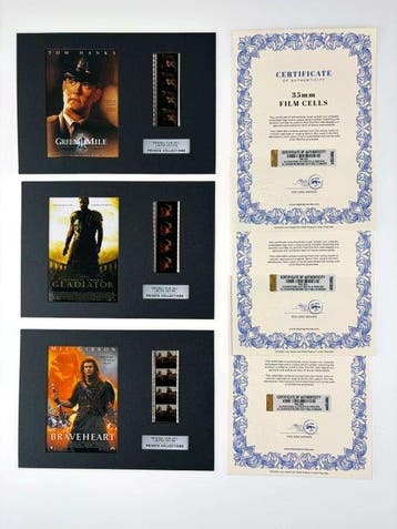 Oscar Favorites – Very rare Set of 3 Mounted 35mm Film Cells, Nieuw