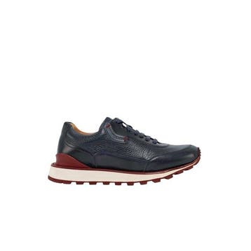 TESTONI - 5 UK - 39 IT - Moena Blue Sneaker Nabuk Calf +, Nieuw