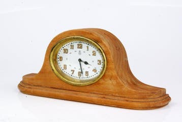Wekker - Junghans - Art Deco Hout, Glas, Messing - 1920-1930