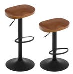 Set van 2 Industriële Barkrukken –Hout, Verstelbaar en Draai, Verzenden, Nieuw