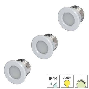 Set van 3 LED mini inbouwspots | 3 watt dimbaar | 3000K warm, Verzenden, Nieuw, Overige fittingen