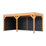 Douglas overkapping, 302 x 492 cm + wanden zwart, Verando, Tuin en Terras, Nieuw