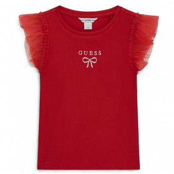 Guess meisjes en baby shirt rood - 128 (7-8 jaar), Ophalen of Verzenden, Nieuw
