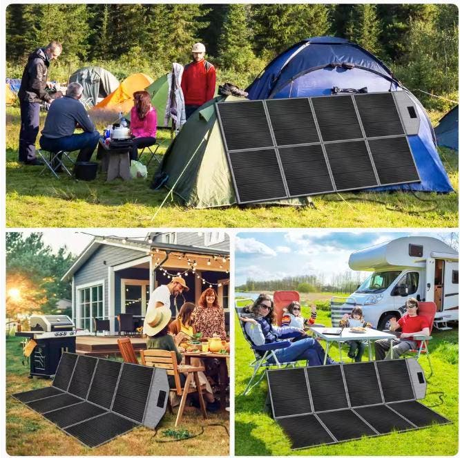 Draagbaar Zonnepaneel 400W Opvouwbaar IP65 Efficiënt, Telecommunicatie, Powerbanks, Nieuw, Verzenden