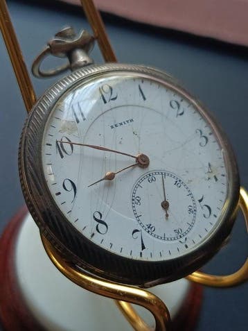 Zenith - Orologio da Taschino ZENITH Cassa In Argento, Antiek en Kunst