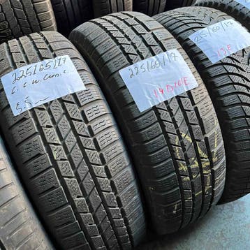 2 x Continental 225-65-17 Winterbanden 5,5mm, Gebruikt, 17 inch, Band(en), Personenwagen