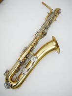 Baritonsaxofoon A. Santoni Parè tot lage Bb, gereviseerd, Ophalen of Verzenden, Gebruikt, Bariton, Met koffer