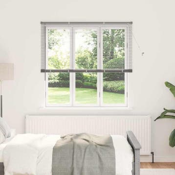 vidaXL Venetiaanse jaloezie zilver 175 x 145 cm 25 mm, Verzenden, Nieuw, Zilver