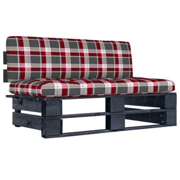 vidaXL Tuinmiddenbank pallet zwart geïmpregneerd grenenhout, Tuin en Terras, Verzenden, Nieuw