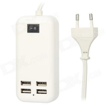 15W 4-Port USB opladergeschikt  voor mobiele telefoons &, Ophalen of Verzenden, Nieuw