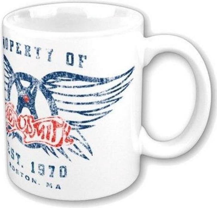 Aerosmith - Property of Logo - Mok officiële merchandise, Verzamelen, Muziek, Artiesten en Beroemdheden, Gebruiksvoorwerp, Nieuw