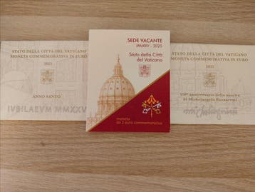 Vaticaan. 2 Euro 2025 (3 monedas) (Zonder minimumprijs)