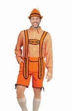 Lederhose Oranje Holland Kort, Kleding | Heren, Ophalen of Verzenden, Nieuw