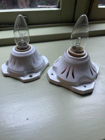 Plafondlamp (2) - Porselein, Keramiek, Antiek en Kunst