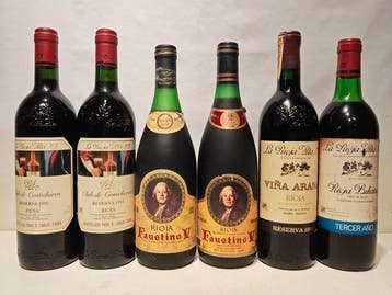 1978, 1994 Faustino V, 1985 La Rioja Alta, Viña Arana, 1995, Nieuw