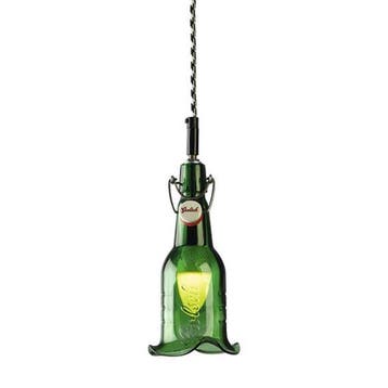 Grolsch hanglamp groene beugelfles, Ophalen of Verzenden