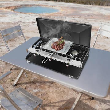 Draagbare Camping Kookplaat & BBQ Grill - Inklapbaar, Zwaar, Verzenden, Nieuw