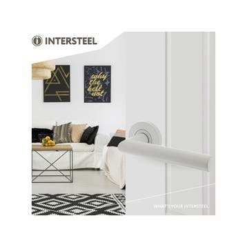 Intersteel Deurkruk Bastian op rozet geveerd - wit, Verzenden, Nieuw