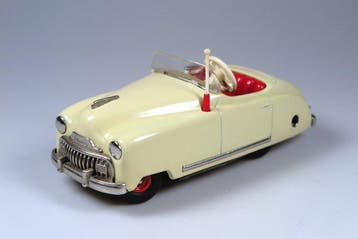 Schuco - 4012 Radio Auto (1952-1964) creme, Thorens Muziek -, Antiek en Kunst, Antiek | Speelgoed