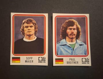 1974 Panini München 74 World Cup Sepp Maier und Paul, Nieuw