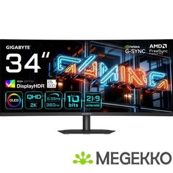 Gigabyte MO34WQC36 34  Wide Quad HD 360Hz OLED Gaming, Verzenden, Nieuw, Gigabyte