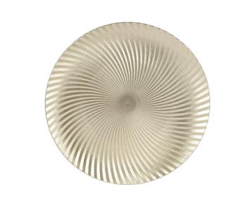 Onderbord champagne goud 33 cm rond kunststof, Ophalen of Verzenden, Nieuw