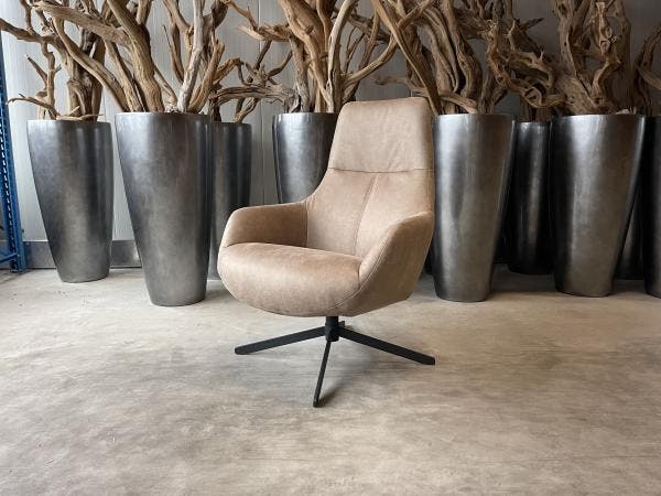 Veiling - Fauteuil Cone (set van 2) -Draaibaar- Microleder -, Huis en Inrichting, Fauteuils, Nieuw