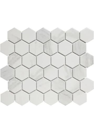 The Mosaic Factory Barcelona Hexagon Carrara White Matt | m, Doe-het-zelf en Verbouw, Tegels, Ophalen of Verzenden, Nieuw