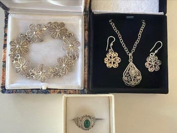 Zonder minimumprijs - 3-delige sieradenset Zilver - Argento