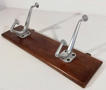 Kapstok - Vintage ontwerp 1930 - Aluminium, Hout -, Antiek en Kunst